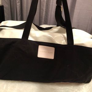 Toria secret pink black and white weekender bag